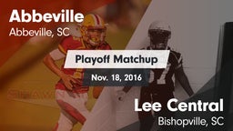 Matchup: Abbeville vs. Lee Central  2016