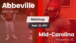 Matchup: Abbeville vs. Mid-Carolina  2017