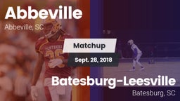 Matchup: Abbeville vs. Batesburg-Leesville  2018