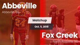 Matchup: Abbeville vs. Fox Creek  2018