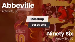 Matchup: Abbeville vs. Ninety Six  2018