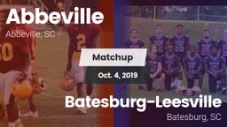 Matchup: Abbeville vs. Batesburg-Leesville  2019