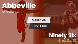 Matchup: Abbeville vs. Ninety Six  2019