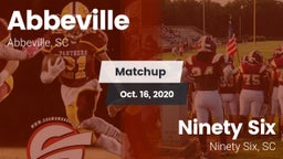 Matchup: Abbeville vs. Ninety Six  2020