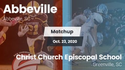 Matchup: Abbeville vs. Christ Church Episcopal School 2020