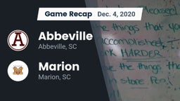 Recap: Abbeville  vs. Marion  2020
