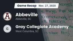 Recap: Abbeville  vs. Gray Collegiate Academy 2020