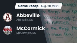 Recap: Abbeville  vs. McCormick  2021