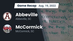 Recap: Abbeville  vs. McCormick  2022