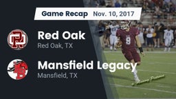 Recap: Red Oak  vs. Mansfield Legacy  2017