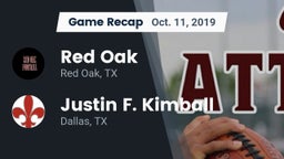 Recap: Red Oak  vs. Justin F. Kimball  2019