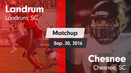 Matchup: Landrum vs. Chesnee  2016