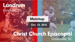 Matchup: Landrum vs. Christ Church Episcopal  2016