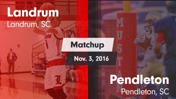Matchup: Landrum vs. Pendleton  2016