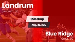 Matchup: Landrum  vs. Blue Ridge  2017
