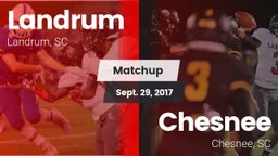 Matchup: Landrum  vs. Chesnee  2017