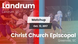 Matchup: Landrum  vs. Christ Church Episcopal  2017