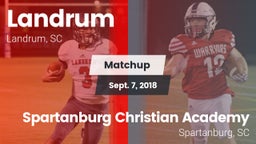 Matchup: Landrum  vs. Spartanburg Christian Academy  2018