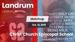 Matchup: Landrum  vs. Christ Church Episcopal School 2018