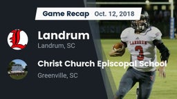 Recap: Landrum  vs. Christ Church Episcopal School 2018