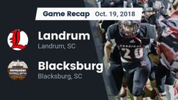 Recap: Landrum  vs. Blacksburg  2018