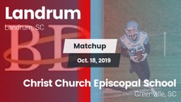 Matchup: Landrum  vs. Christ Church Episcopal School 2019