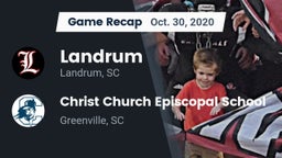 Recap: Landrum  vs. Christ Church Episcopal School 2020