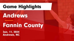 Andrews  vs Fannin County  Game Highlights - Jan. 11, 2024