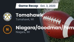 Recap: Tomahawk  vs. Niagara/Goodman/Pembine  2020