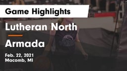 Lutheran North  vs Armada  Game Highlights - Feb. 22, 2021