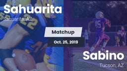 Matchup: Sahuarita vs. Sabino  2019