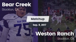 Matchup: Bear Creek vs. Weston Ranch  2017