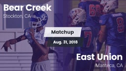 Matchup: Bear Creek vs. East Union  2018