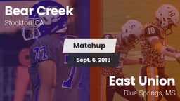 Matchup: Bear Creek vs. East Union  2019