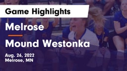 Melrose  vs Mound Westonka  Game Highlights - Aug. 26, 2022