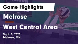 Melrose  vs West Central Area Game Highlights - Sept. 5, 2023