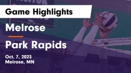 Melrose  vs Park Rapids Game Highlights - Oct. 7, 2023