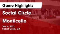 Social Circle  vs Monticello Game Highlights - Jan. 8, 2022