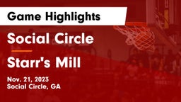 Social Circle  vs Starr's Mill  Game Highlights - Nov. 21, 2023