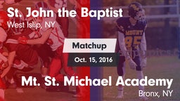 Matchup: St. John the Baptist vs. Mt. St. Michael Academy  2016