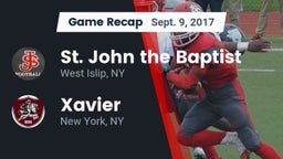 Recap: St. John the Baptist  vs. Xavier  2017