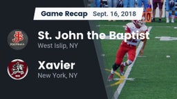 Recap: St. John the Baptist  vs. Xavier  2018