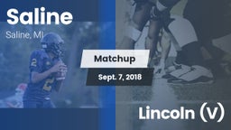 Matchup: Saline vs. Lincoln (V) 2018