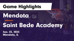 Mendota  vs Saint Bede Academy Game Highlights - Jan. 23, 2023