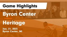Byron Center  vs Heritage  Game Highlights - Jan. 21, 2023