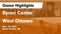 Byron Center  vs West Ottawa  Game Highlights - Nov. 25, 2023