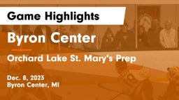 Byron Center  vs Orchard Lake St. Mary's Prep Game Highlights - Dec. 8, 2023
