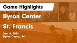 Byron Center  vs St. Francis  Game Highlights - Jan. 6, 2024