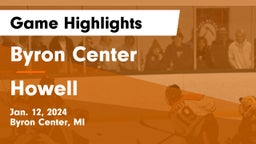 Byron Center  vs Howell  Game Highlights - Jan. 12, 2024