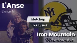 Matchup: L'Anse vs. Iron Mountain  2018